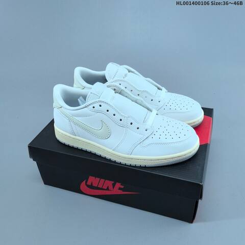 Jordan Air Jordan 1 Low OG Triple White EU 36-46 Lifestyle - Unisex (BS-67081)