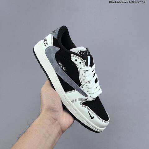 Nike Air Jordan 1 Burgundy White Gray Black 36 45 Lifestyle - Unisex (BS-66917)