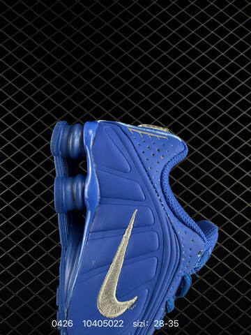 Nike Shox R4 Royal Blue With Metallic Silver Swoosh 28-35 Lifestyle - Women's (BS-71846)