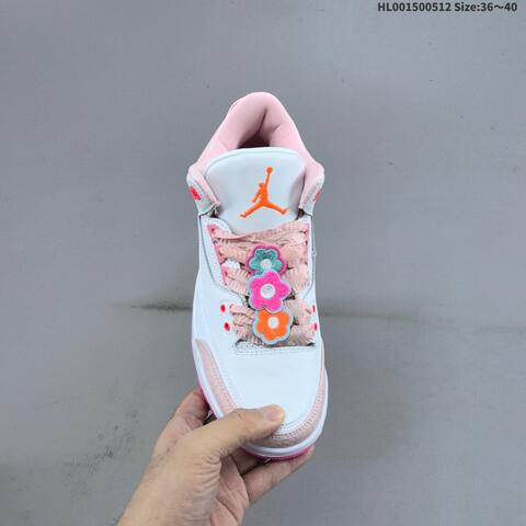 Jordan Air Jordan 3 Retro Spring Flowers White Pink Hot Pink EU 36-40 Basketball - Unisex (BS-65989)