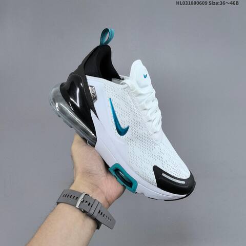Nike Air Max 270 Flyknit White Black Teal Grey EU 36-46 Running Shoe - Unisex BS-59944