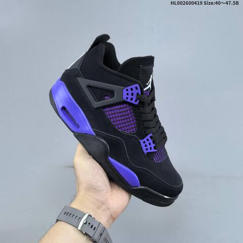 Jordan Air Jordan 4 Retro Purple Thunder Black Purple EU 40-47 5 Basketball - Men s BS-66133