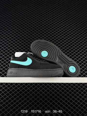 Nike Air Force 1 07 Black Turquoise EU 36-45 Lifestyle - Unisex (BS-73589)