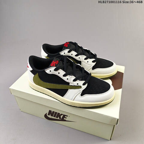 Nike Air Jordan 1 Low OG SP Black White Olive Cream EU 36-46 Casual - Unisex (BS-63625)