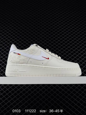 Nike Air Force 1 07 Sail White With Red Accents EU 36-45 Lifestyle - Unisex (BS-73340)
