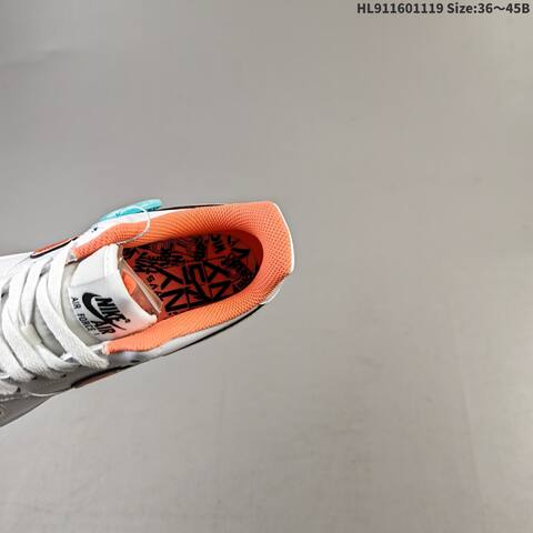 Nike Air Force 1 07 White Orange Light Green EU 36-45 Sneaker - Unisex BS-63441
