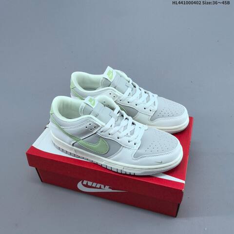 Nike SB Dunk Low White Light Grey Pink Burgundy EU 36-45 Skate Shoe - Unisex (BS-60975)
