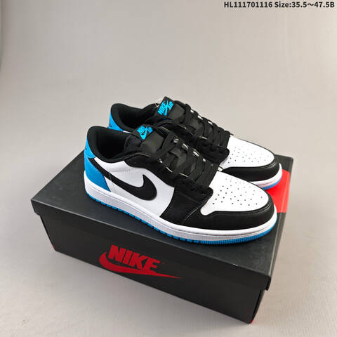 Nike Air Jordan 1 Retro Low OG Black Pink Black Red White Black Blue White EU 35 5-47 5 Casual - Unisex (BS-63606)