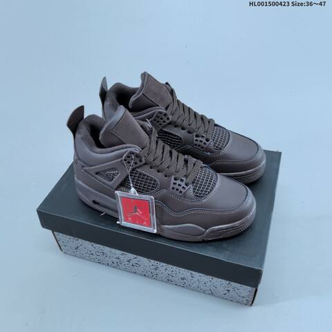 Jordan Air Jordan 4 Retro Triple Black Dark Gray 36 47 Basketball - Unisex (BS-66075)