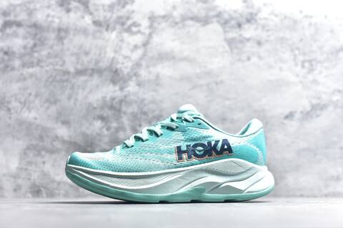 HOKA Rincon 4 Mint Green Navy Orange White Running Shoe Running Sneakers (BS-59410)