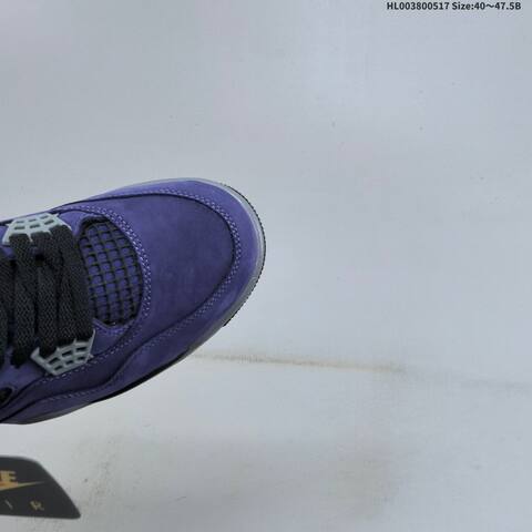 Jordan Air Jordan 4 Retro OG Imperial Purple Black Grey Yellow 40 47 5 Basketball - Men's (BS-65941)