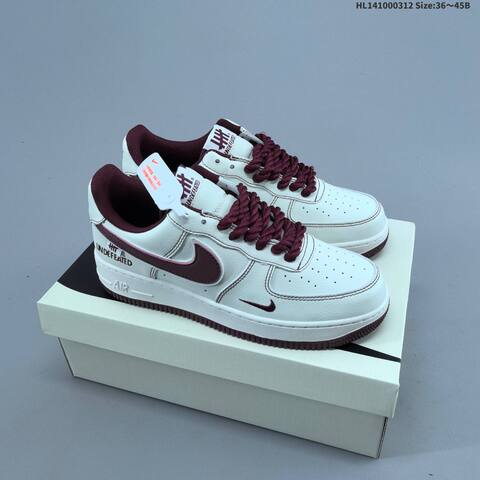 Nike Air Force 1 07 Off White Burgundy Grey EU 36 45 Sneaker EU 36-45 - Unisex BS-61353