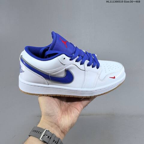 Jordan Air Jordan 1 Low OG White Blue Red Gum EU 36-46 Basketball - Unisex (BS-65926)