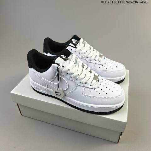 Nike Air Force 1 07 White Black Grey EU 36-45 Sneaker - Unisex BS-62951