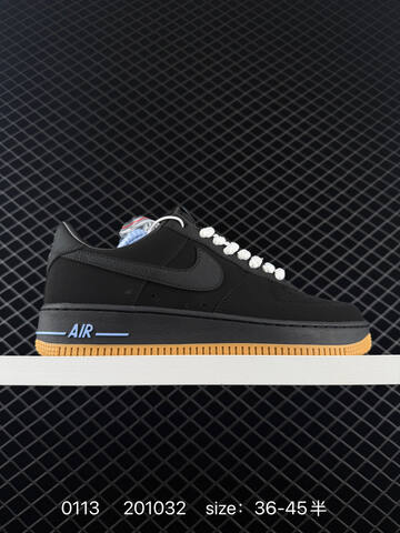 Nike Air Force 1 Low Black Gum Sole 36-45 Lifestyle - Unisex (BS-73166)