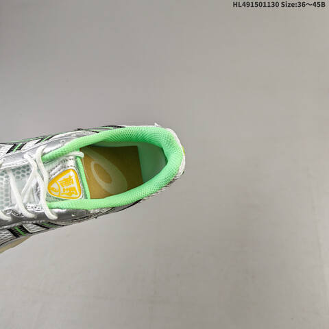 ASICS Gel-Kayano 12 1 Silver White Green Yellow EU 36-45 Running Shoe Running Sneakers - Unisex (BS-69206)