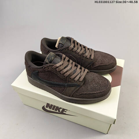 Jordan Air Jordan 1 Low OG SP Travis Scott Dark Brown Black EU 36-48 5 Casual - Unisex (BS-63016)