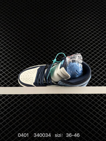Jordan Air Jordan 1 Retro High OG 555088-035 Sail Navy Blue Cream EU 36-46 Basketball Shoe - Unisex BS-79566