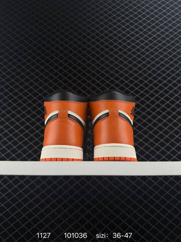 Jordan Air Jordan 1 High OG Shattered Backboard Black White Orange Sail EU 36-47 Basketball Shoe - Unisex BS-80172