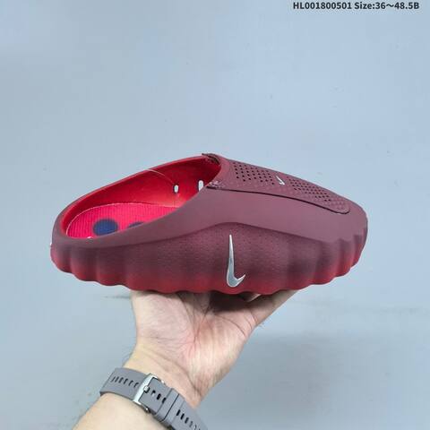 Nike Fragment Design x Nike Mind 001 Slide Black Maroon Red Silver EU 36-48 5 Slides - Unisex BS-60558