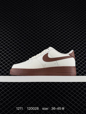 Nike Air Force 1 Low White Brown 36-45 Casual - Unisex (BS-73775)