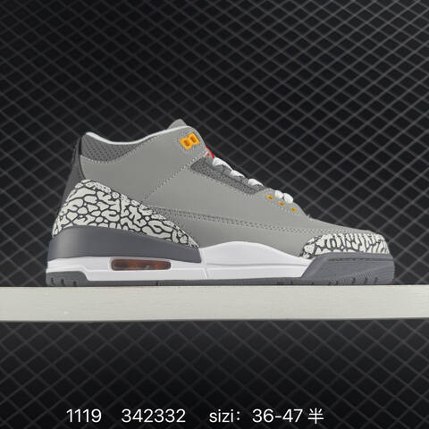 Jordan Air Jordan 3 Retro Black Silver White Gold EU 36-47 Basketball Shoe - Unisex (BS-80242)