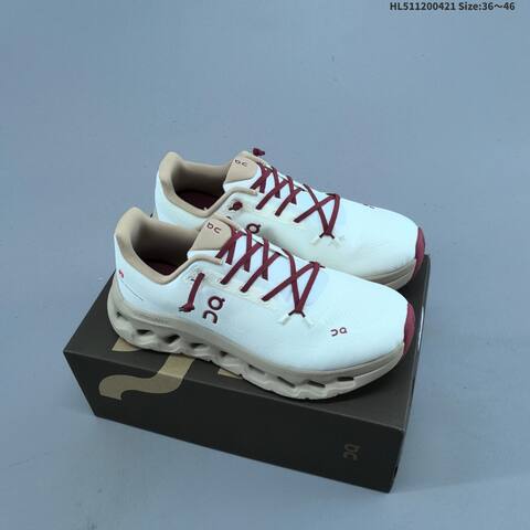 On Cloudtilt White Beige Burgundy EU 36-46 Running Shoe Running Sneakers - Unisex (BS-69590)