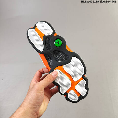 Jordan Air Jordan 13 White Black Orange 36-46B Basketball - Women's (BS-63456)