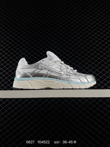 Nike P-6000 Metallic Silver White Light Blue Cream EU 36-45 Running Shoe - Unisex (BS-70550)