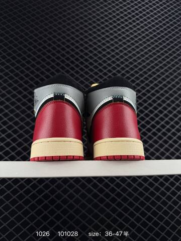 Jordan Air Jordan 1 Retro High OG NRG Union Los Angeles Red White Black Grey Cream EU 36-47 Basketball Shoe - Unisex BS-80435