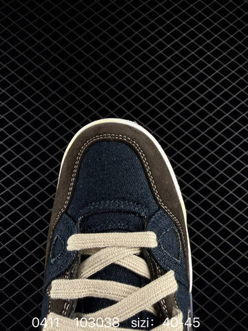 Nike Air Force 3 Low Dark Brown Suede Navy Denim Metallic Silver Swoosh Off-white Aged Midsole Navy Outsole EU 40-45 Lifestyle - Men s BS-72175
