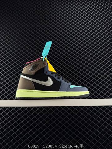 Jordan Air Jordan 1 High OG Bio Hack Black Brown Silver Neon Green Pink Blue EU 36-46 Sneaker - Unisex BS-81126