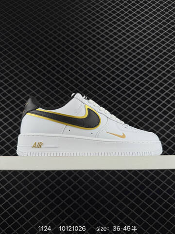 Nike Air Force 1 07 Low White Black Gold EU 36-45 Lifestyle - Unisex (BS-74031)