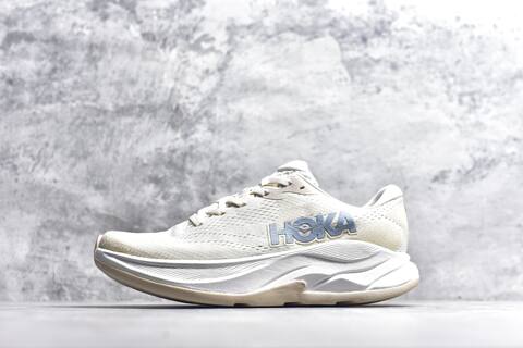 HOKA Rincon 4 White Light Blue Beige Running Shoe Running Sneakers (BS-59405)