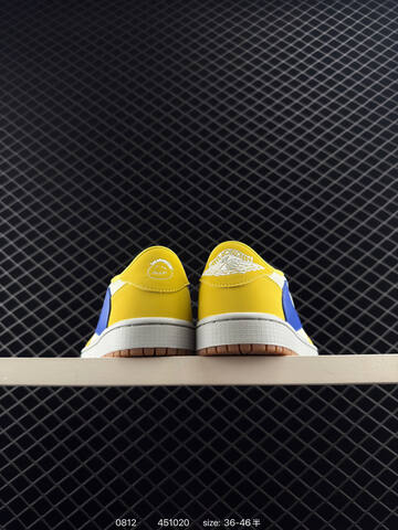 Jordan Air Jordan 1 Low Travis Scott DZ4137 206 Sail Yellow Blue Gum Red EU 36-46 Sneaker - Unisex BS-80927