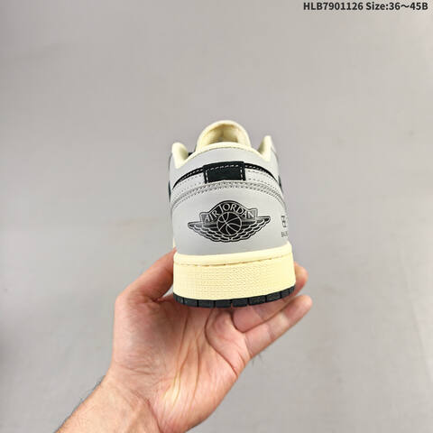 Nike Air Jordan 1 Low Black Gray Cream EU 36-45 Lifestyle - Unisex (BS-63064)