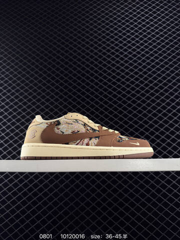 Jordan Air Jordan 1 Low Travis Scott Reverse Mocha Brown Beige Cream Multicolor EU 36-45 Sneaker - Unisex BS-80986