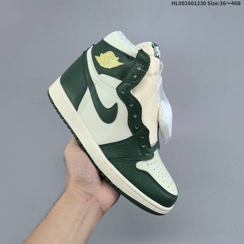 Jordan Air Jordan 1 Retro High OG Fir Green Cream White 36 46B Basketball - Women's (BS-67185)