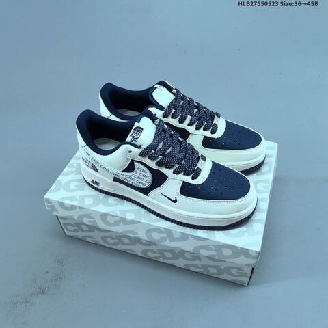 Nike Air Force 1 07 Low White Black Navy Blue EU 36-45 Sneaker - Unisex BS-60188