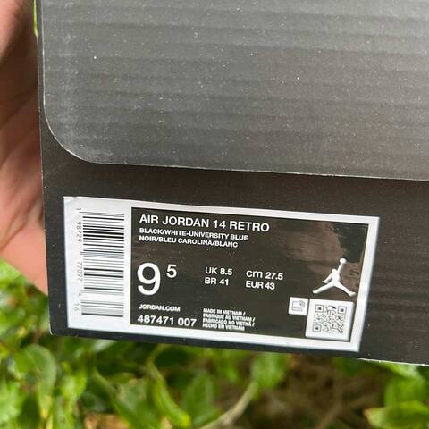 Jordan Air Jordan 14 Retro 487471-007 Black White University Blue EUR 43 Basketball Shoe - Men s BS-87328