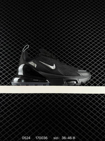Nike Air Max 270 Black Metallic Silver Dark Grey EU 36-46 Running - Unisex (BS-71245)