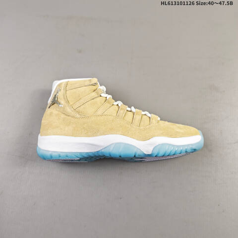 Jordan Air Jordan 11 Retro Tan Beige Suede With White And Icy Blue EU 40-47 5 Basketball - Men's (BS-63061)