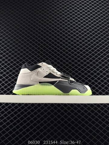Jordan Travis Scott x Jordan Jumpman Jack TR Bright Cactus Black Light Grey Neon Green EU 36-47 Sneaker - Unisex (BS-81120)