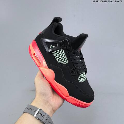 Jordan Air Jordan 4 Retro Black Bright Crimson EU 36-47 Basketball - Unisex BS-66142