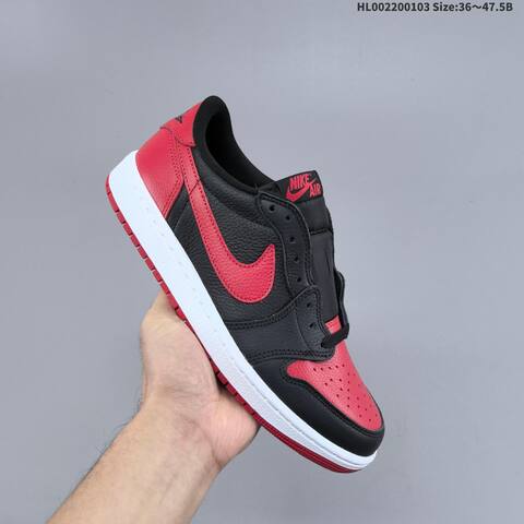 Nike Air Jordan 1 Low OG Black Red White 36 47 5 Basketball - Unisex (BS-67138)