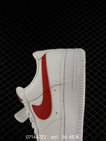 Nike Air Force 1 07 White Red EU 36-45 Casual - Unisex (BS-70254)