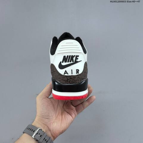 Jordan Air Jordan 3 White Black Cement Grey Red EU 40-47 Basketball - Men's (BS-65817)