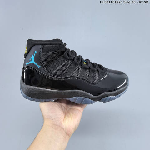 Jordan Air Jordan 11 Retro Black Gray With Gamma Blue Accents 36-47 5 Basketball - Unisex (BS-67207)