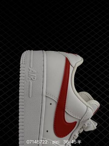 Nike Air Force 1 07 White Red EU 36-45 Casual - Unisex (BS-70254)
