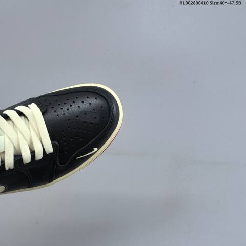 Jordan Nigel Sylvester x Air Jordan 1 Low OG SP Better With Time Black Sail Burgundy EU 40-47 5 Lifestyle - Men's (BS-66258)